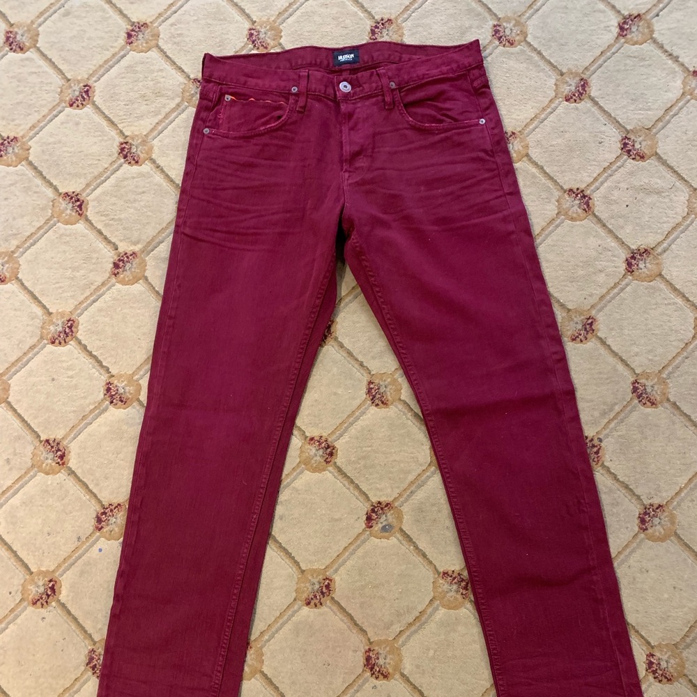 Hudson Men’s maroon 5 pocket jeans
